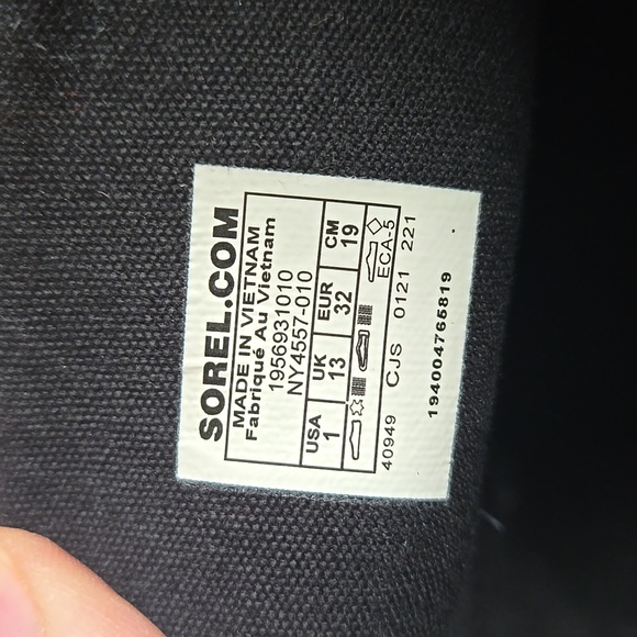 Sorel Lexie Wedgie Black/White Waterproof Winter Boots, Little Girls Size 1, NWT - Picture 11 of 11